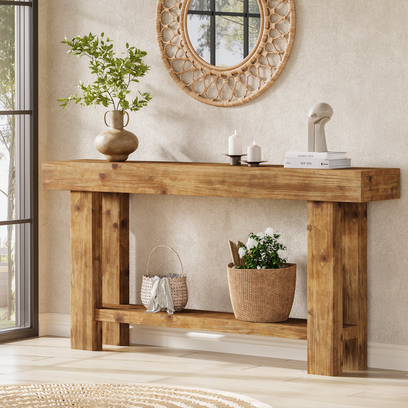 63cm Solid Wood Console Table