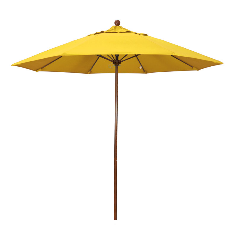 9 pi. Parasol commercial en fibre de verre pour parasol en oléfine, Performance citron