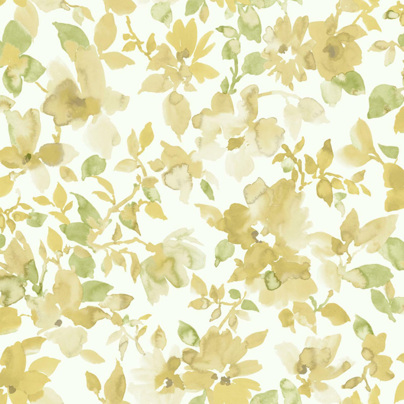 Rouleau de papier peint adhésif L 16,5 pi x l 20,5 po, Jaune/vert