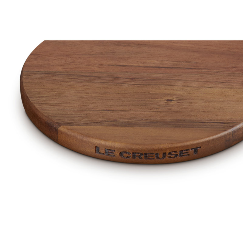 Le Creuset Set Of 4 Magentic Round Wooden Trivets, 5.5 In. Each