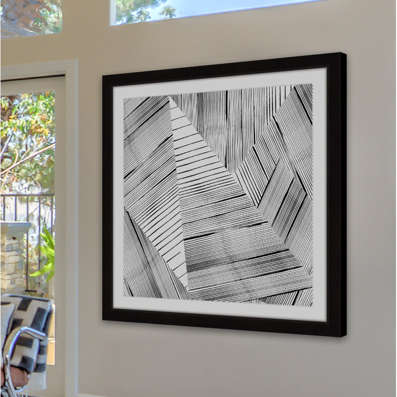 « commercialy », reproduction d’art encadrée, H 18 po x l 18 po x P 1,5 po