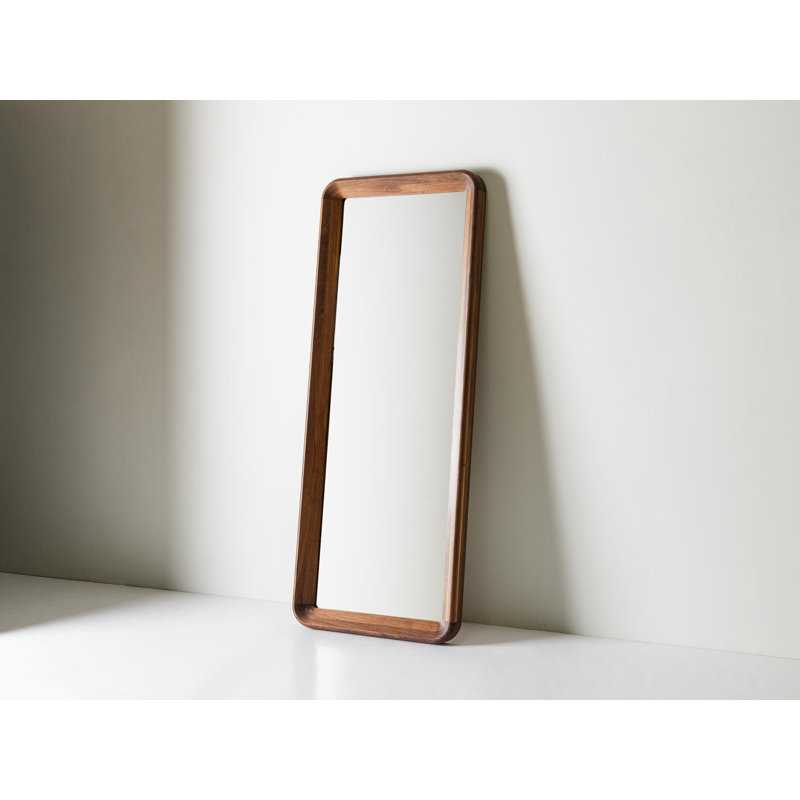 Simple Mirror, Dark Brown Wood