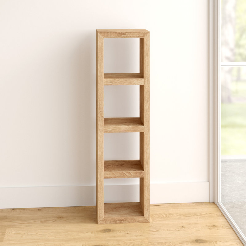 Beatrix 157cm H x 43cm W Solid Wood Cube Bookcase