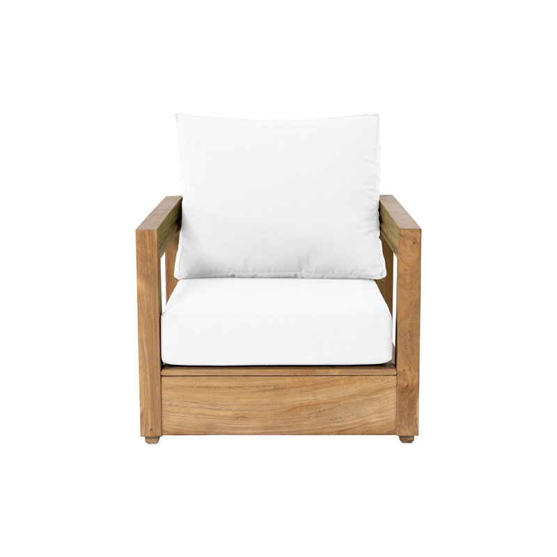 Chatsworth Outdoor 6 - Piece Teak Conversation Set, White Sunbrella®