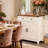 Farmhouse Barn-door Storage Cabinet, Coffee Bar Buffet Sideboard With Drawer For Kitchen & Living Room