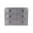  42" Silver Aluminum Three Drawer Dresser