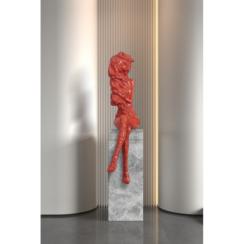 Ornement de sculpture Creative, Rouge