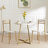 Kilwin 3-Piece White/Gold Modern Round Dining Table Set with 2 Chairs, Space-Saving Kitchen & Breakfast Nook Dining Set, Compact Small Space Bistro Dining Room Table Set-1610280430