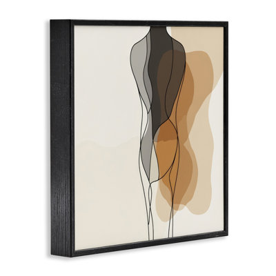 Earthy Neutrals Pattern Framed Giclee, design by LSR Creative Studio