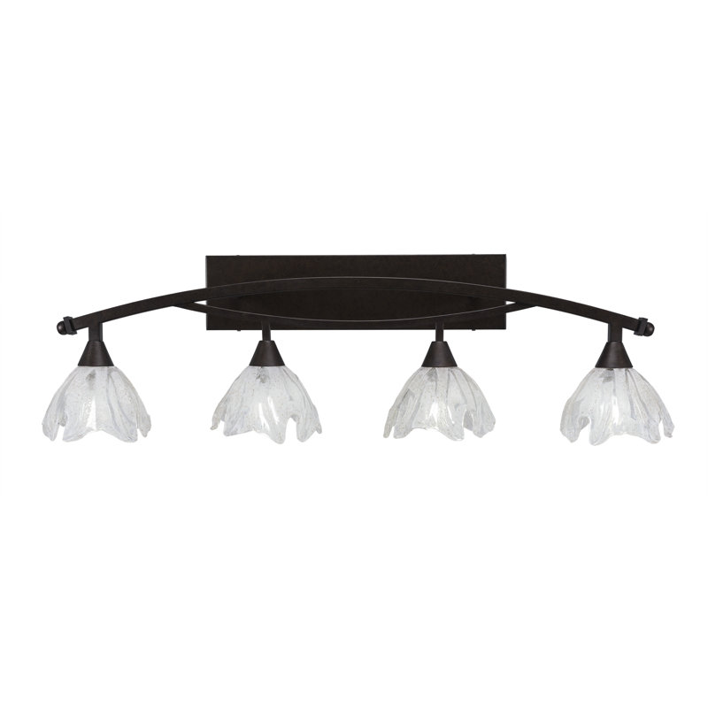 Barre d'éclairage de salle de bain 4 lumières Eisenhauer, Bronze, Doré