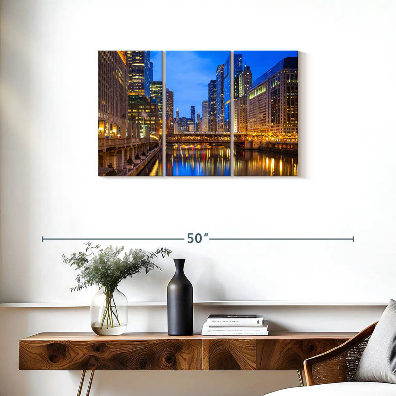 Sirci Bustling Downtown Chicago, H 20 po x l 33 po