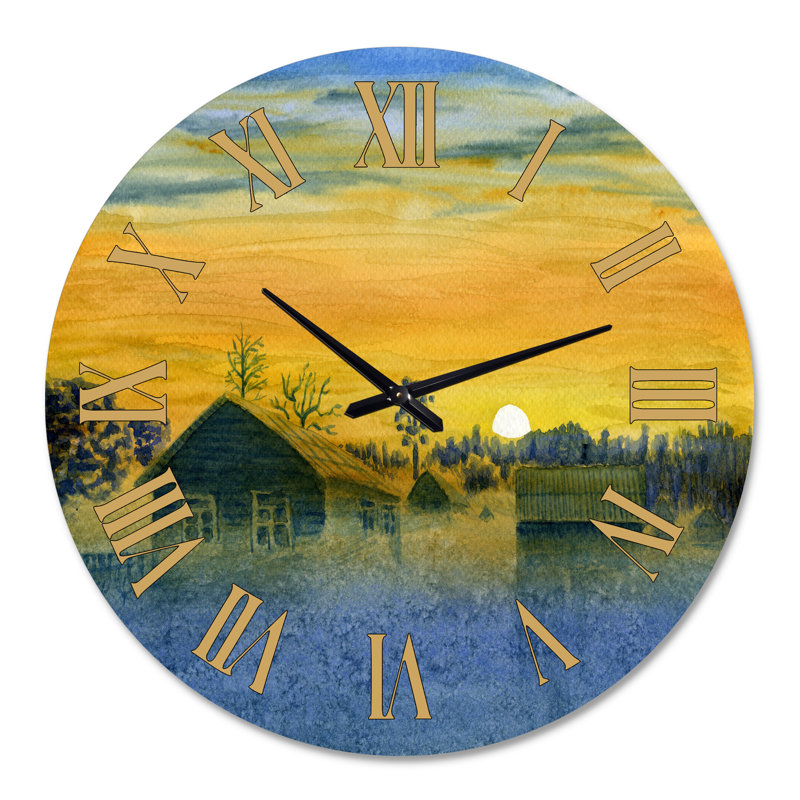 Horloge murale jaune, Médium