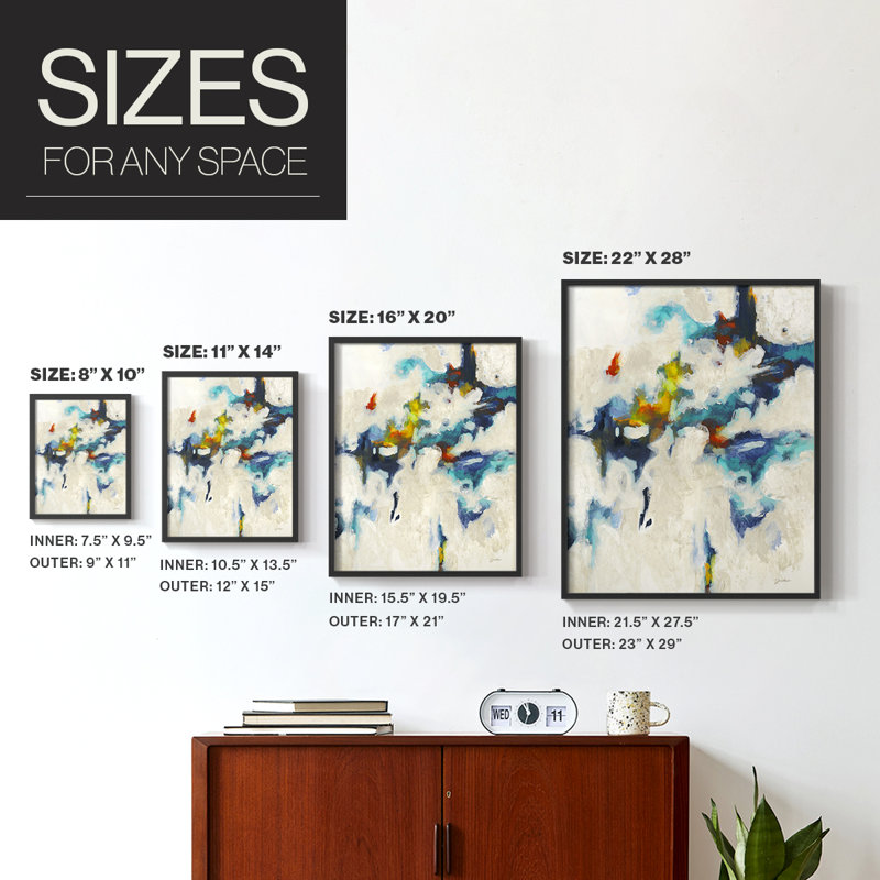 «Find & Seek», reproduction encadrée - bois massif, Noir, H 20 po x l 16 po