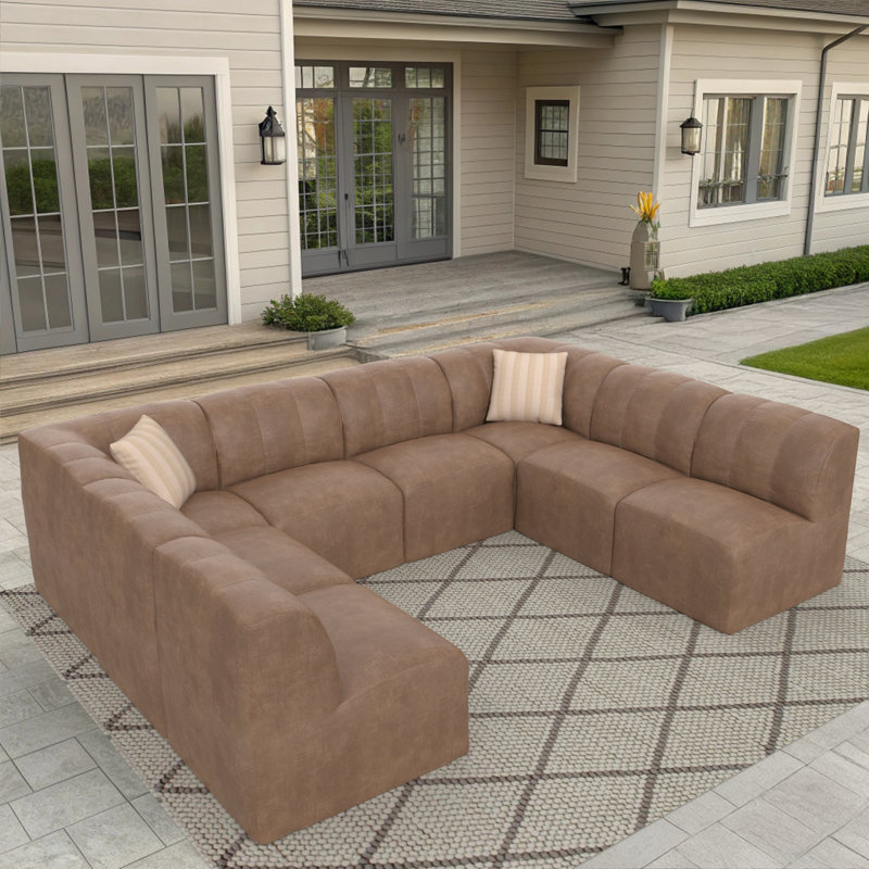 Praia 124" Ultraleather Outdoor U Sectional