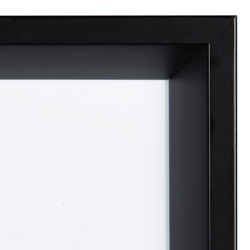 Baislee Matte Picture Frame - Set of 3 with Mat, Black