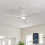 Ventilateur de plafond à intensité variable 52 po avec lumières DEL et télécommande 3 couleurs 6 vitesses Karlena-116573901-116573902