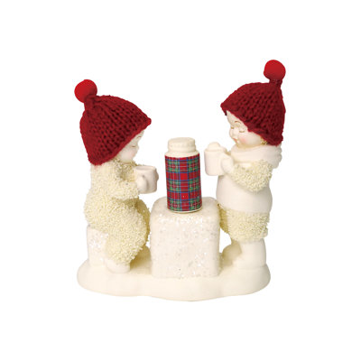 Christmas Memories Snowbabies Cold Days, Warm Cocoa Figurine 4in H
