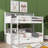 Twin Size Bunk Bed With Upper Lower Built In Shelves And Storage Drawer-1695283858