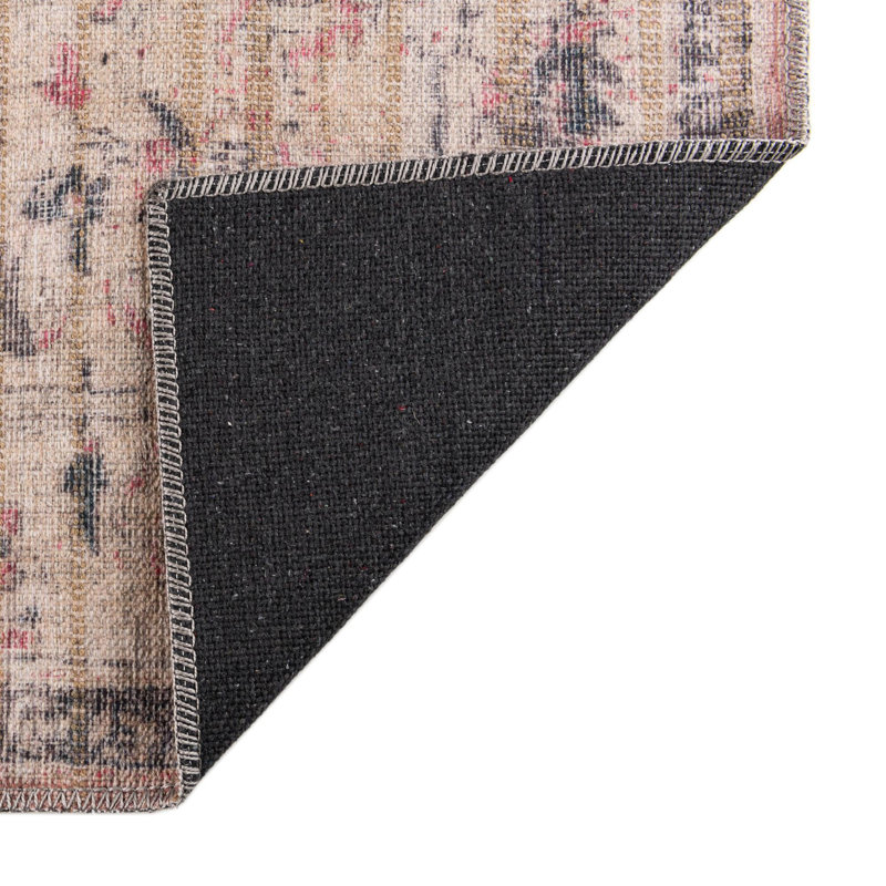 Engelman Washable Oriental Indoor Rug, Octagon 5'3" x 5'3"