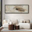 «Neutral Abstract Brushstroke», art mural beige minimaliste et brun-115165357-115165358