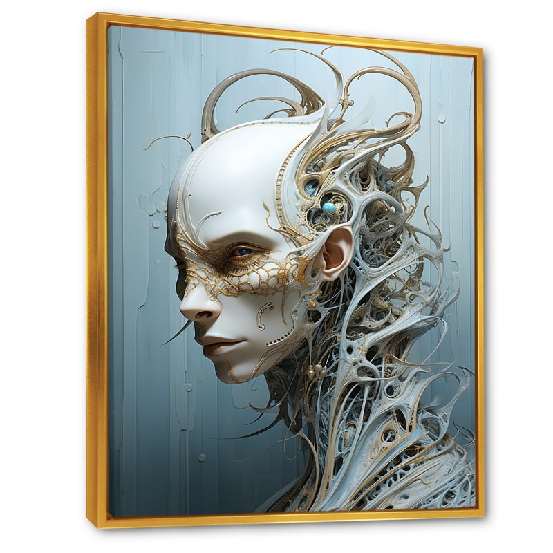 Mythical Alien Creature, reproduction d'art sur toile, H 20 po x l 12 po x P 1 po, Cadre flottant doré