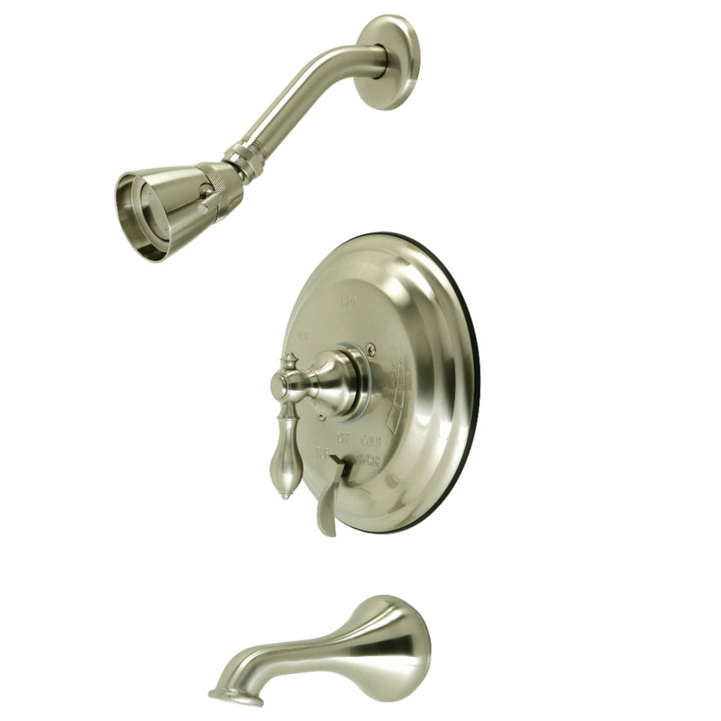 Kingston Brass American Classic Single-Handle Pressure Balanced Tub and Shower Faucet, Brushed Nickel