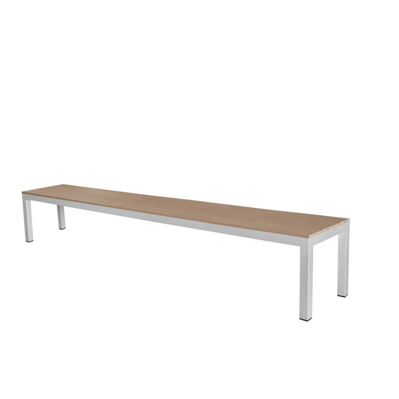 Banc de pique-nique en aluminium Vienna Backless, H 18 po x l 120 po x P 19 po, Espresso