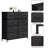 Multi - Drawer Black Storage Dresser