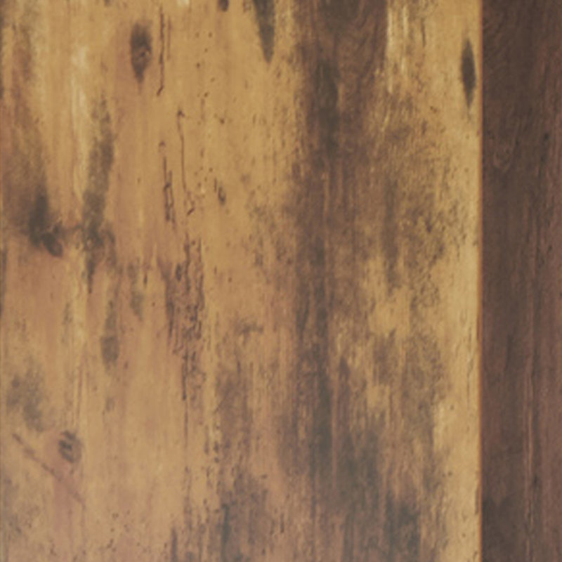 Table de bar avec armoire à vin, support à verres à pied à 5 tablettes, brun rustique 73 po