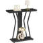 Console moderne, petite table d'entrée de 29,5 po avec rangement, canapé à 2 niveaux derrière le canapé, style moderne, pour salon, couloir, vestibule, chambre à coucher, noir