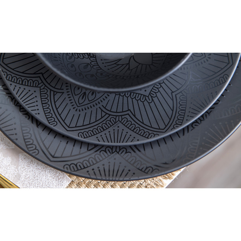 Katheren 12 Piece Melamine Dinnerware Set - Service for 4