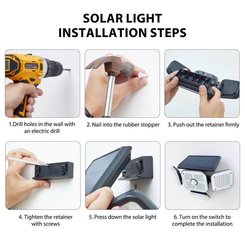 231 LED Solar Outdoor Motion Sensor Lights, Flood Light, Security Light