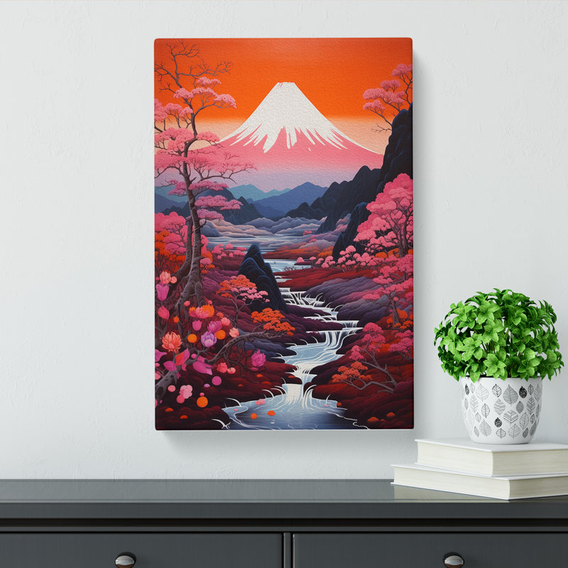 Japanese Mountains Neo-Plasticism No.2 - Wrapped Canvas, 76cm H x 50cm W x 3cm D