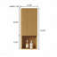 Armoire murale de 35 po de hauteur, armoire de rangement étroite avec porte et tablettes, convient aux petits espaces-1303793901