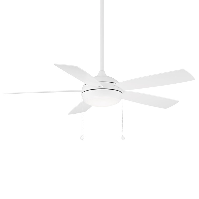 52'' Ceiling Fan with LED Lights, Matte White