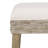 Durham Backless Counterstool With Upholstered White Seat, Natural