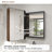 Verve 20 in. W x 26 in. H Frameless Recessed Or Surface-Mount Rectangular Medicine Cabinet With Mirror in Matte Black-992011952-992011959