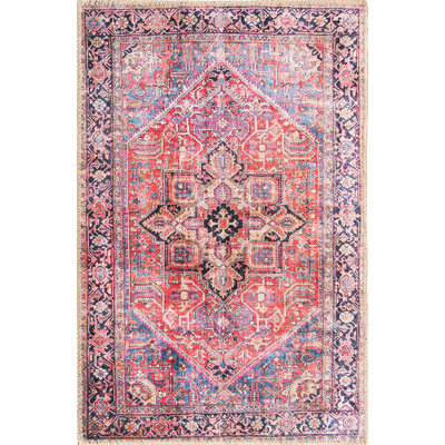 Tapis traditionnel rouge clair