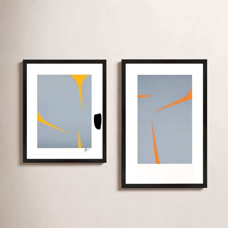 " Clouds. Set Of 2 " by Lee Lessem 2 - Pieces, Black, 16" W x 20" H