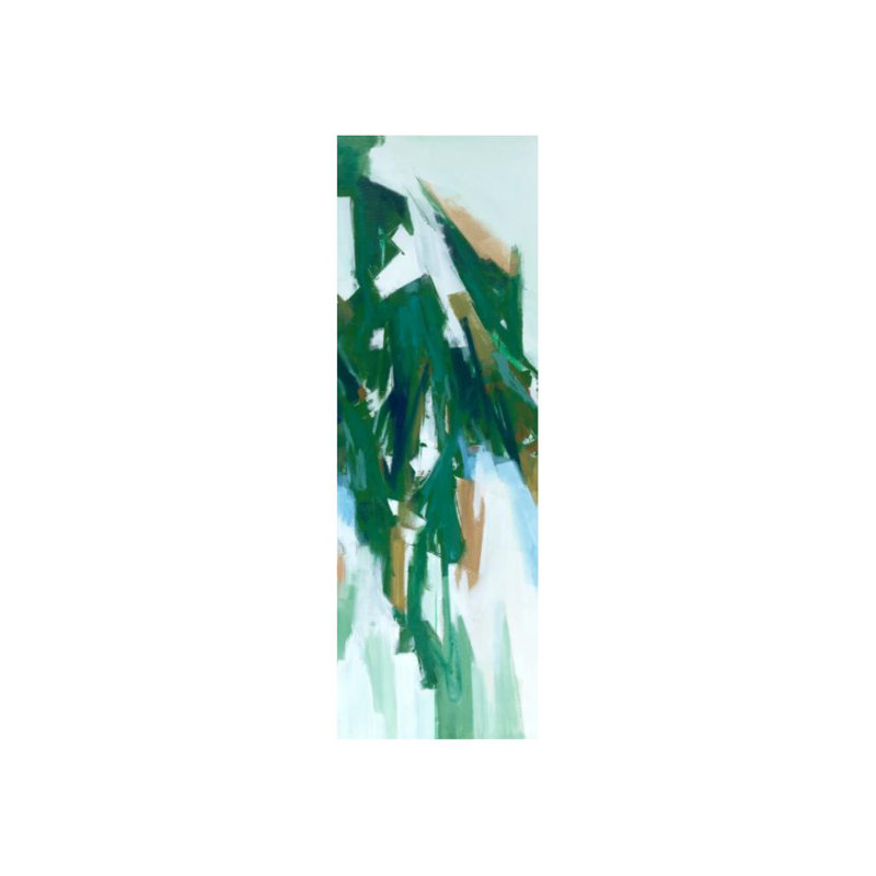 «Heartfelt III» par Sara Brown - peinture sur toile tendue, Couche de verre, H 72 po x l 24 po x P 1,5 po