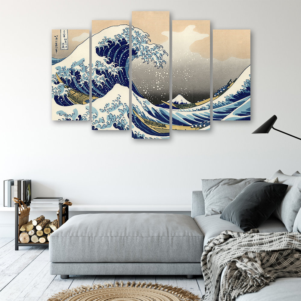 Leinwandbild Hokusai Great Wave Of Kanagawa