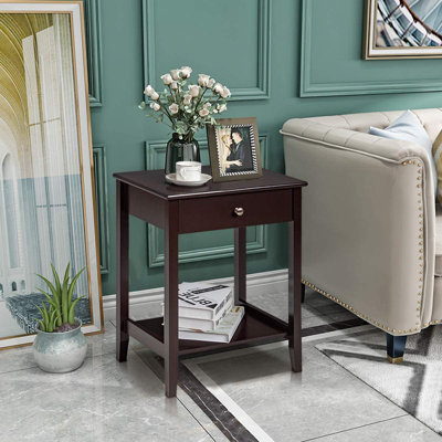 Losh 47cm W Manufactured Wood Bedside Table