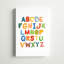 «Colorful Alphabet» par Becky Thorns - Art textuel sur toile tendue-1749583873