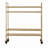 Florentin Elegantly Charmed Bar Cart with 2 Mirrored Shelves, Gold