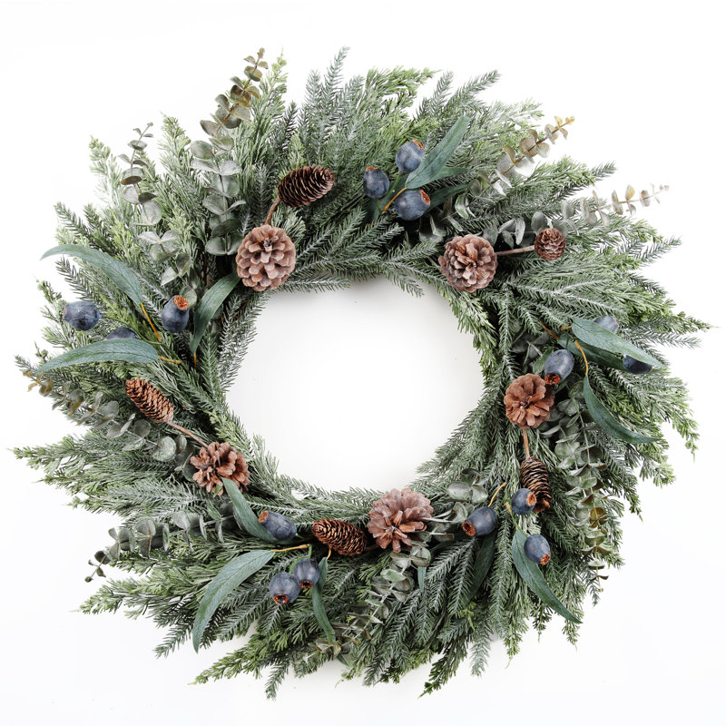 MIXED EUCALYPTUS AND CEDAR PINE WREATH