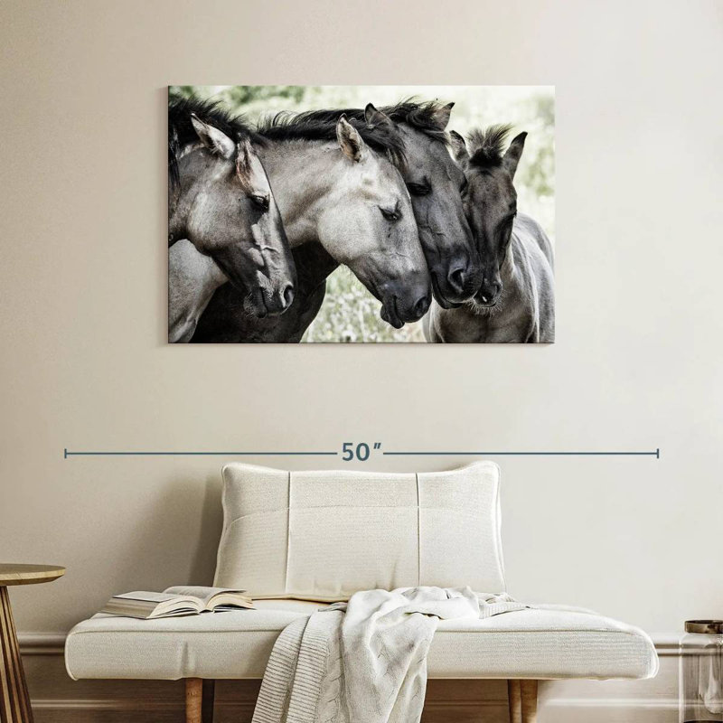 Van Den Four Konik Horses, 26" H x 39" W