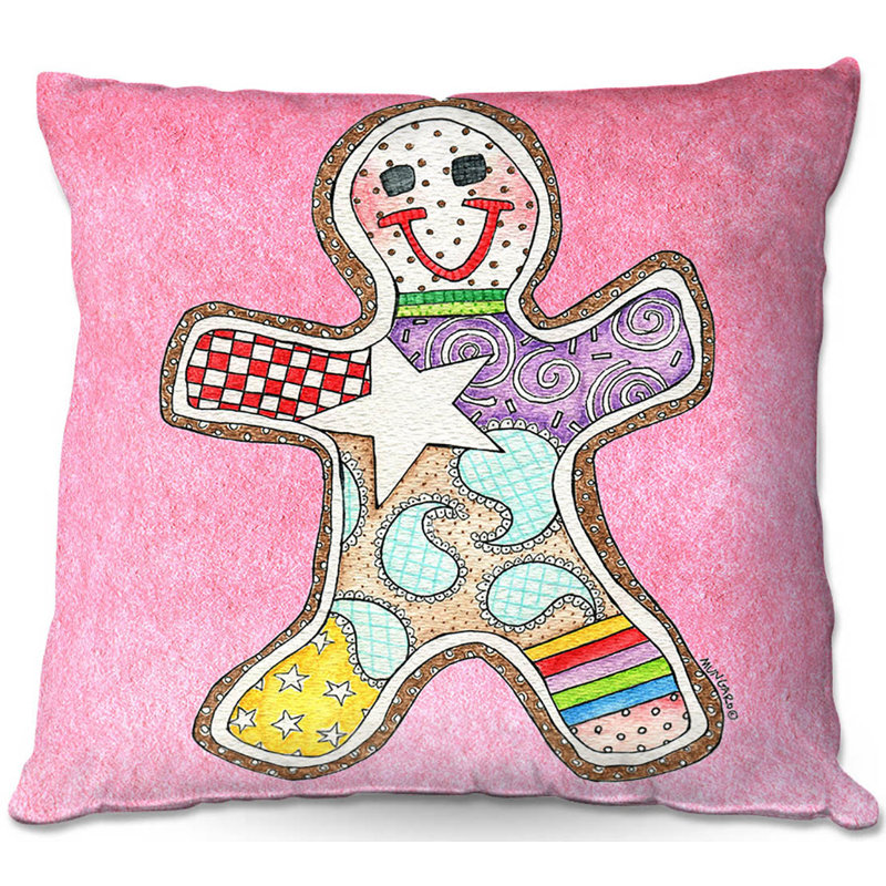  Coussin décoratif Couch Gingerbread, 20 po x 20 po, Rose clair