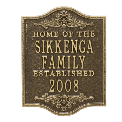 Buena 5-Line Wall Address Plaque