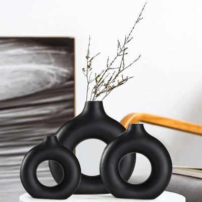 Elsia 3 Piece Handmade Ceramic Table Vase