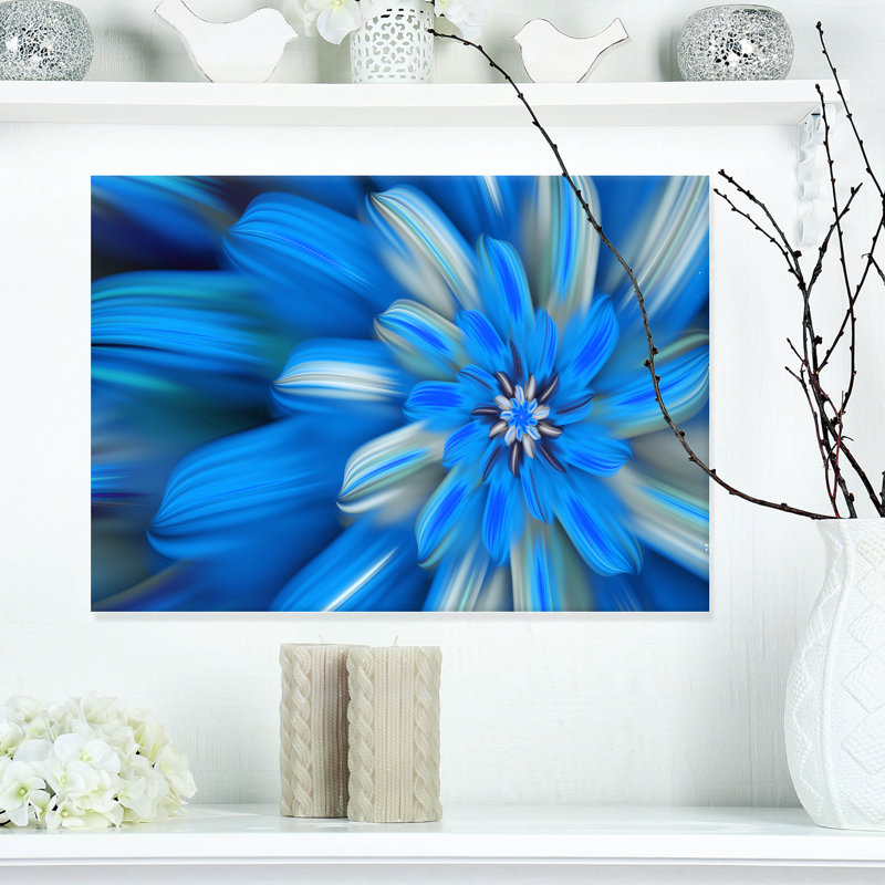 " Exotic Dance Of Blue Flower Petals ", 12" H x 20" W x 1" D